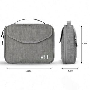 Organisateur d'électronique double couche BSCI pour usine, sac de rangement de câbles de voyage pour fils - Product Image 6