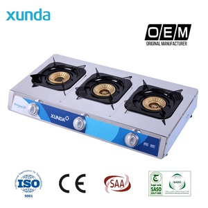 Cuisinière à gaz Xunda en fonte à 3 brûleurs, de table, vente en gros d'usine, appareil de cuisson domestique - Product Image 1