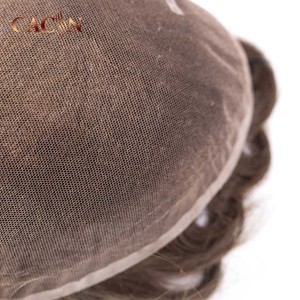 Legend French Lace toupet avec 1 ''PU dos et côtés Double couche Lace Front perruques pour hommes toupet - Product Image 4