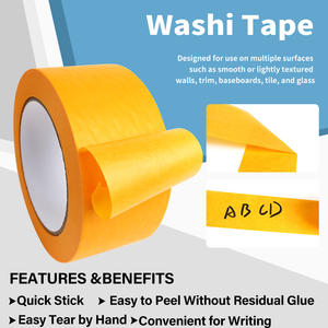 Cinta adhesiva Washi Anti-UV de 30 días para pintura de construcción al aire libre Uso industrial Proveedor de suministros a granel - Product Image 2