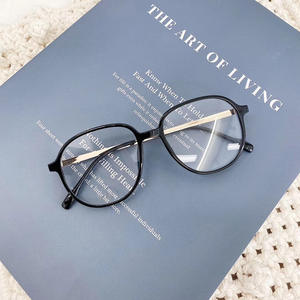 Monture de lunettes ovales anti-lumière bleue G, monture complète en acétate TR, lunettes d'ordinateur unisexe avec branches colorées P4-6039 - Product Image 5