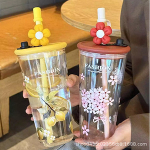 Lemon Yellow Plastic Water Bottle With Straw Large Mouth High Capacity For Women Summer Office Use Bpa Free Gift Cup - Product Image 4