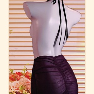 Body de encaje sexy Golden Shuttle Weaving Fun, talla única, vestido morado, tela de viscosa, para mujer, lencería, disfraz - Product Image 2