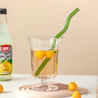 Großhandel Hochwertiger Borosilikat-Glasstrohhalm mit Wellenmuster für Getränke, Milch, Cocktails und Restaurantgebrauch