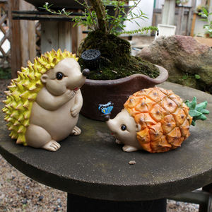 Statue d'ananas de jardin en résine, figurines d'ananas hérisson, sculptures d'hérisson, décorations, artisanat - Product Image 6