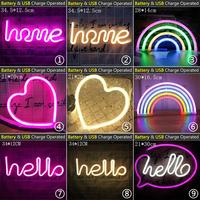 Lampe murale en plastique avec éclairage LED en forme de nuage, néon, lumière d'ambiance, décoration artistique, pour chambre d'enfant, bébé, éclairage de fête, Noël