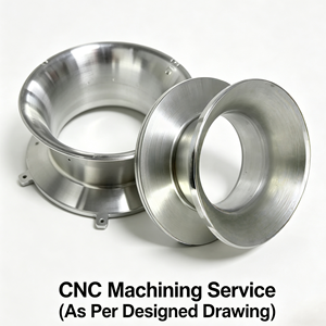 Carcasa de Salida de Aire con Anillo Guía de Flujo de Aleación de Aluminio, Mecanizada por CNC con Certificación AS9100, para Torneado y Fresado de 4 y 5 Ejes - Product Image 1