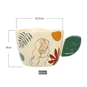 แก้วกาแฟเซรามิกสไตล์นอร์ดิกมินิมอล ความจุ 301-400 มล. ปรับแต่งโลโก้ได้ ทนความร้อน ใช้กับไมโครเวฟและเครื่องล้างจานได้ - Product Image 5