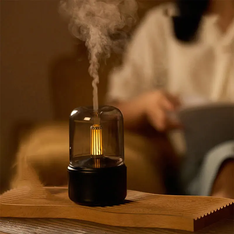 portable Mini Aroma Diffuser USB Air Humidifier Essential Oil Night Light Cold Mist Maker Sprayer for Home Gift