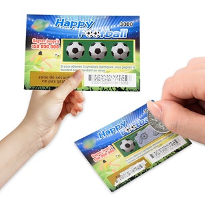 Cartes à gratter professionnelles couleur pleine pour jeux, billets à gratter en papier, cartes de loterie à gratter - Product Image 1