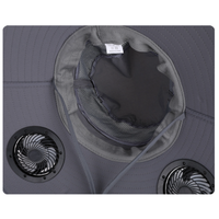 Chapeau de protection solaire personnalisé pour l'été, 300 MA, ventilateur solaire double, rechargeable, trois vitesses, large bord, rafraîchissant, élégant, pour la randonnée et le travail en extérieur