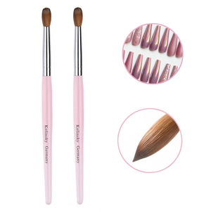 Pinceau à ongles en acrylique Kolinsky plissé, forme pétale, logo personnalisé, pour poudre acrylique, manucure, salon de beauté - Product Image 6