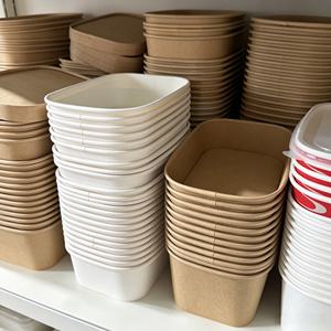 Factory Price PE Coated <b>Paper</b> <b>Bowl</b> Double Side Oil Proof 500ml 1000ml Custom Size for Takeaway Food Container - Product Image 6
