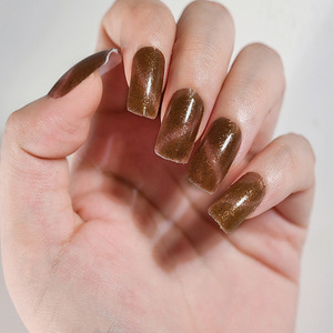 16 autocollants pour ongles en gel semi-durci effet œil de chat, auto-adhésifs, 3D, couverture complète, colorés, pour manucure en salon - Product Image 5