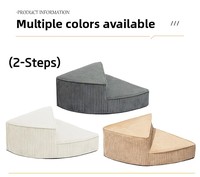 Rampe pour animaux de compagnie en spirale moderne, solide, amovible, en velours côtelé, antidérapante, 3 marches, vente en gros