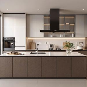 Armoires de cuisine et accessoires de haute qualité, îlot de cuisine, plan de travail modulaire, plan de travail fait main avec table d'îlot - Product Image 1