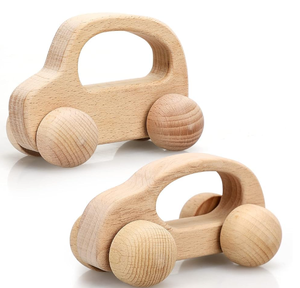 Juguete Educativo de Madera Pulida, Modelo de Coche Deslizante, Adorno para Niños, Juguetes de Madera, Coches Montessori, Regalo de Cumpleaños para Niños de 1 Año - Product Image 1