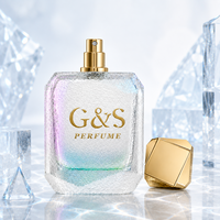 Vente en gros de flacons de parfum G&S PERFUME, design original, flacon de parfum en verre, série cristal givré, flacon de parfum en verre rechargeable vide avec boîte