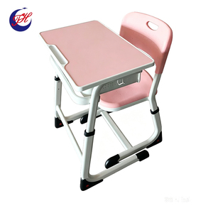 Conjunto de Silla y Escritorio de Metal y Madera Modernos y Económicos para Estudiantes Universitarios - Muebles Escolares Duraderos, Ecológicos e Ignífugos - Product Image 1