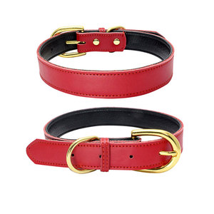 Collar reflectante para perros, correa ajustable de cuero auténtico suave, personalizado, suministros para mascotas, venta al por mayor - Product Image 2