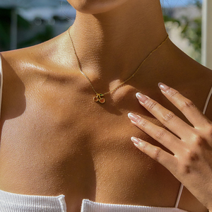 J & <span class=keywords><strong>D</strong></span> Collana in acciaio inossidabile 18K placcato <span class=keywords><strong>oro</strong></span> 18K collana alla moda romantica con ciondolo in smalto arancione - Product Image 3