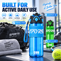 600ml 750ml Tritan Spor Su Şişesi BPA İçermez Sızdırmaz Güvenlik Kilidi Taşınabilir Spor Salonu Şişesi OEM Özel Logo ile