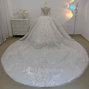 Long Sleeve <b>Wedding</b> Dress Lace Embroidery Bridal Dresses Vestido Noiva Plus Size Lsjj66 Jancember - Product Image 4