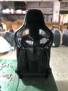 Sedili da Corsa a Secchiello JIABEIR 1039RTF Sportster CS con Slitta Universale, Schienale in Fibra di Vetro/Fibra di Carbonio, PVC Nero/Pelle Scamosciata - Product Image 4