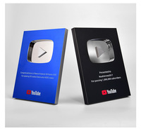 Medaglia in Alluminio di Alta Qualità per Influencer di YouTube, Certificato di Riconoscimento, Targa di Autorizzazione per Franchising, Design Personalizzabile