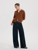 YUANBOFEI haute qualité personnalisé noir taille moyenne pantalon large jean lavable mode Simple prix de gros compétitifs
