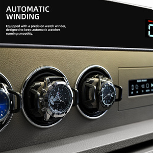 Nhà Máy bán hàng trực tiếp sang trọng màu đen vân tay 6 khe cắm xem Winder an toàn vualt hộp lưu trữ với ngăn kéo - Product Image 5