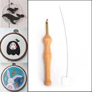 Juego de agujas perforadoras de bordado mágico de madera Kit de costura tejido a mano con aro <span class=keywords><strong>para</strong></span> <span class=keywords><strong>tela</strong></span> y <span class=keywords><strong>tela</strong></span> - Product Image 4