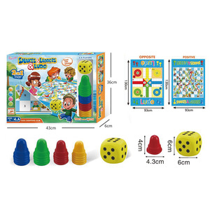 Jeu d'échecs volant multifonctionnel à double face <span class=keywords><strong>Tapis</strong></span> serpent <span class=keywords><strong>pour</strong></span> l'éducation précoce des enfants Jouet de fête en plastique <span class=keywords><strong>Cartes</strong></span> à <span class=keywords><strong>jouer</strong></span> anglaises deux en un - Product Image 2