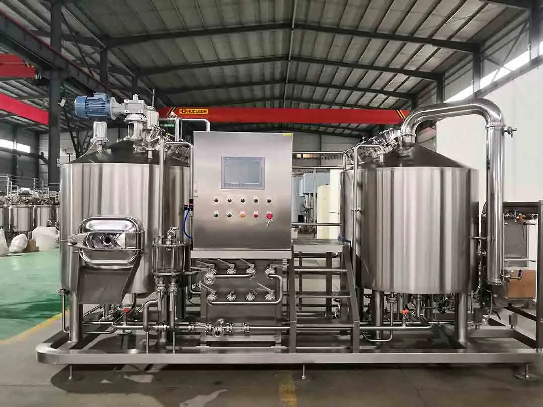สายการผลิตเบียร์โรงเบียร์ 500 ลิตรอุปกรณ์การผลิตเบียร์หัตถกรรมเครื่องต้มเบียร์โครงการแบบครบวงจร