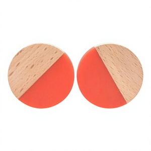 Boucles d'oreilles en résine de haute qualité, style bohème, forme de lune, pour mariage, fête, fiançailles, cadeau unisexe - Product Image 1