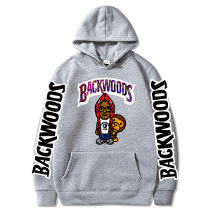 เสื้อฮู้ดดี้ผู้ชายไซส์ใหญ่ ผ้าคอตตอนผสมโพลีเอสเตอร์ คุณภาพสูง ทรงหลวม ไหล่ตก ลาย <span class=keywords><strong>Backwoods</strong></span> Cookie RAW <span class=keywords><strong>ราคา</strong></span>ถูก - Product Image 1