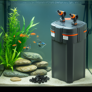 Filtre à cartouche 317GPH 12W submersible pour aquariums de 100 gallons, ultra silencieux, multifonction, design cylindrique en plastique - Product Image 2