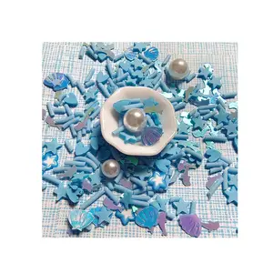 10G thời trang đại dương lấy cảm hứng từ Polymer đất sét nóng Seashell Starfish Slice sprinkles trường hợp điện thoại DIY trang trí Slime nhân tạo