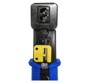 Outil de sertissage réseau SENYE CAT.5E/CAT.6, outil de sertissage de fiches modulaires <span class=keywords><strong>RJ45</strong></span> à passage traversant pour l'installation de câbles <span class=keywords><strong>Ethernet</strong></span> - Product Image 5