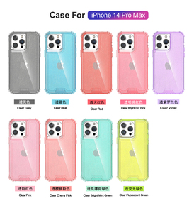 Ivymax Đầy Màu Sắc Combo Trường Hợp <span class=keywords><strong>Bumper</strong></span> Side Trường Hợp Chống Bìa Fhone Đầy Màu Sắc Trong Suốt Bốn Góc Không Khí-Túi Đa Mô hình - Product Image 6