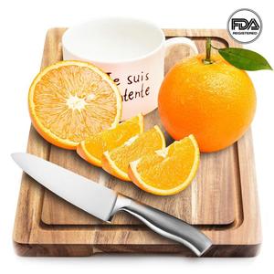 <span class=keywords><strong>Planche</strong></span> à découper en bois dur d'acacia personnalisé, de haute qualité, en bois massif, vente directe d'usine - Product Image 4