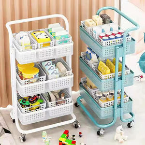 Hot Sell 3 Tier Carbon <span class=keywords><strong>Steel</strong></span> Abs Utility Keuken Opslag Rollende <span class=keywords><strong>Trolley</strong></span> Opbergrek Kar Voor Keuken Kantoor - Product Image 5