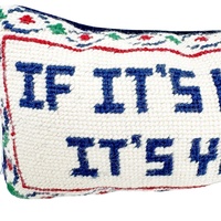 Si ce n'est pas une chose, c'est ta mère - Coussin de canapé personnalisé avec broderie, coussin lombaire extensible, taie d'oreiller en point de croix