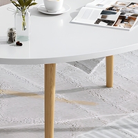 Table basse de rangement minimaliste moderne pour salon, table d'appoint de style nordique avec motif marbré et pieds en bois massif, pour une maison créative