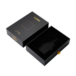 <b>Black</b> Recyclable Packaging <b>Box</b> for Perfume Custom Luxury Empty Perfume <b>Box</b> Sliding Out Pull-out Cardboard Drawer <b>Box</b> - Product Image 2