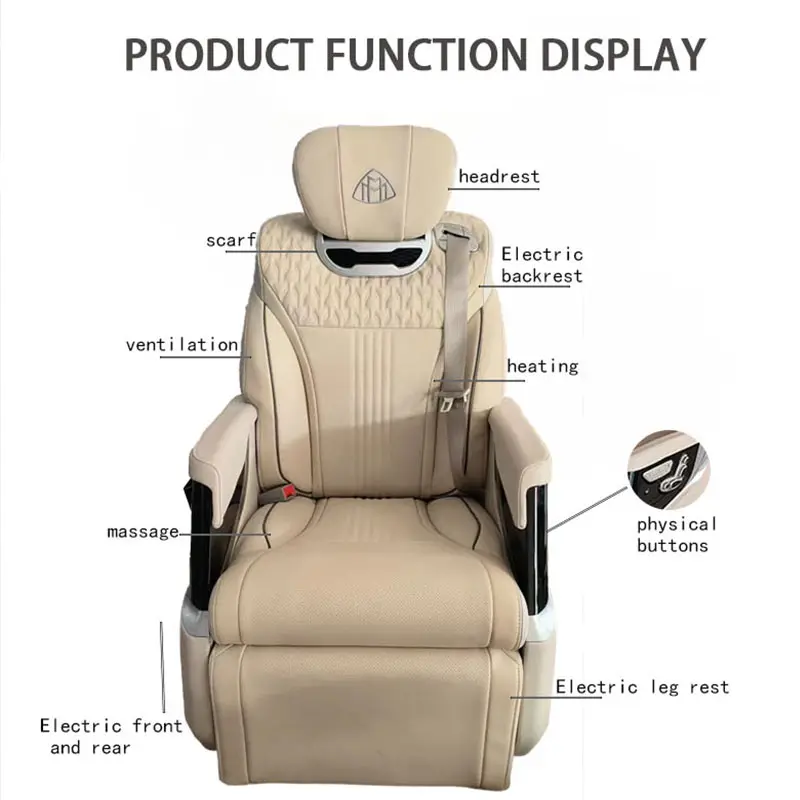 High Quality Brown Luxury Car Seat Car Seat Covers Full Set Luxury Luxury Seats for Modified Business Car