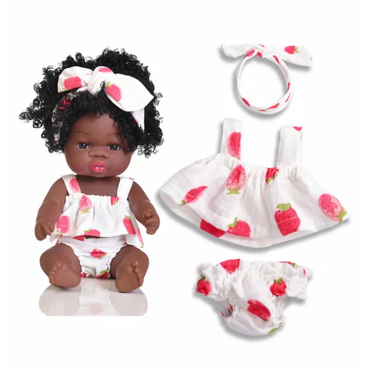 Yenidoğan bebek bebek oyuncaklar için afrikalı amerikalı bebek kızlar için hediye