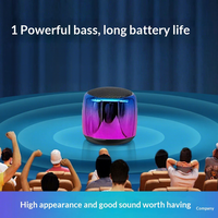 Mini-enceinte extérieure sans fil 5.0 en métal avec microphone intégré, son puissant pour les fêtes