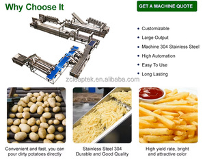 Machine automatique industrielle de fabrication de <span class=keywords><strong>frites</strong></span> françaises 200 kg/h, ligne de production complète - Product Image 6