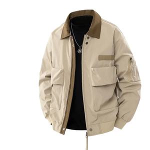 Veste utilitaire unisexe 2025 à col contrastant - Multi-poches à rabat, style fonctionnel et luxueux discret, coupe oversize |   Personnalisable - Product Image 4